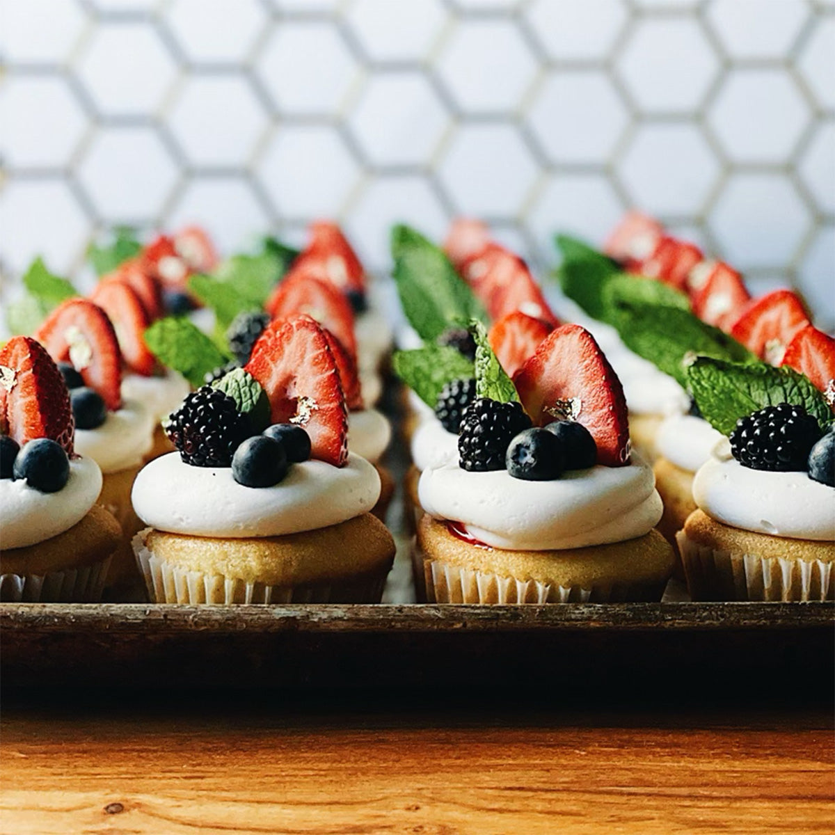 12 Mixed Berry Cupcakes